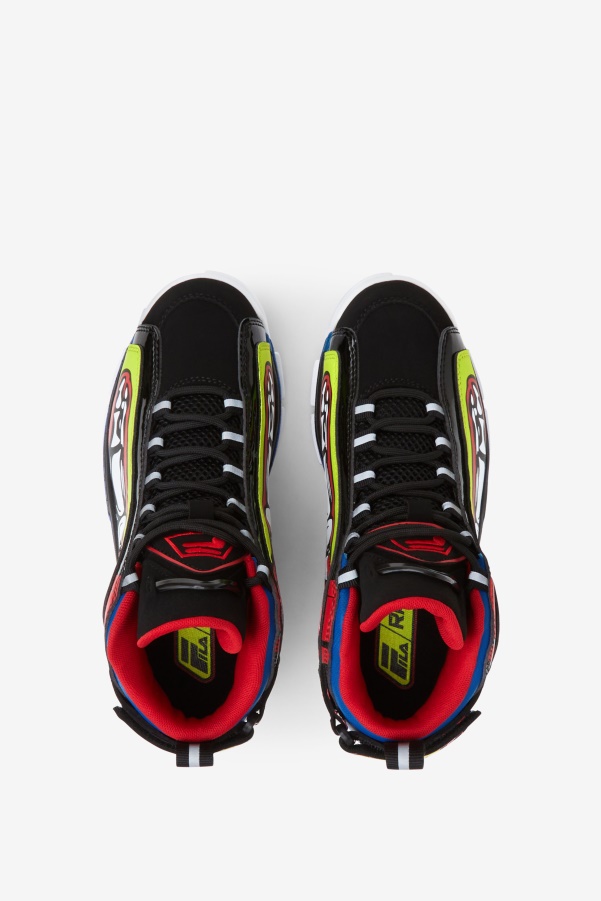 Big Kids' Grant Hill 2 Racing White/Lime Punch/Blue Fila