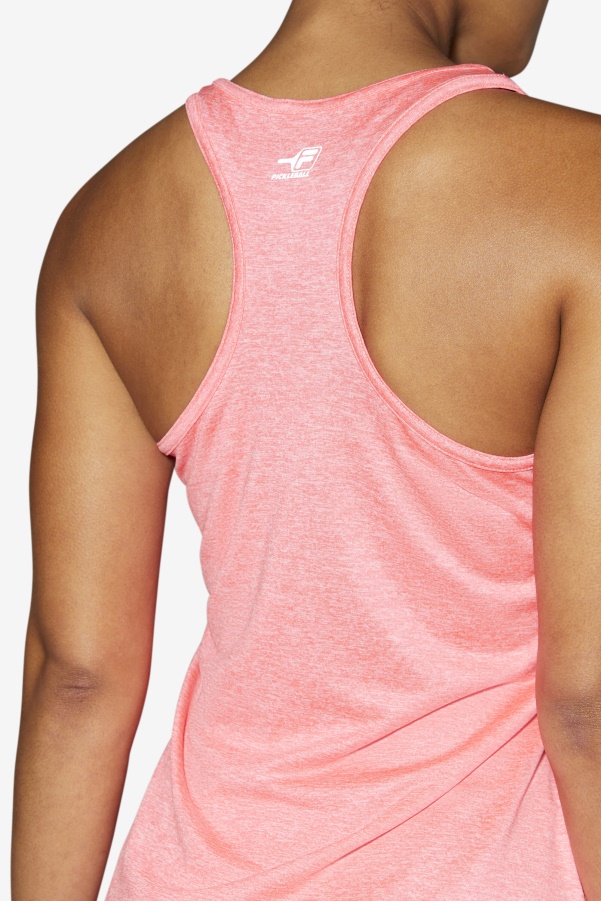 Diva Pink Heather Pickleball Racerback Tank Fila