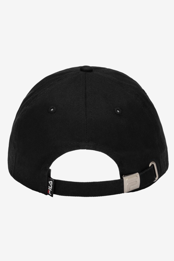 Embroidered Logo Baseball Hat Fila Black