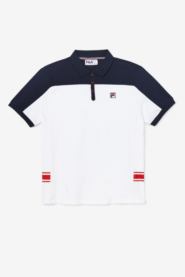 mivvi Polo Fila White/Navy/Red