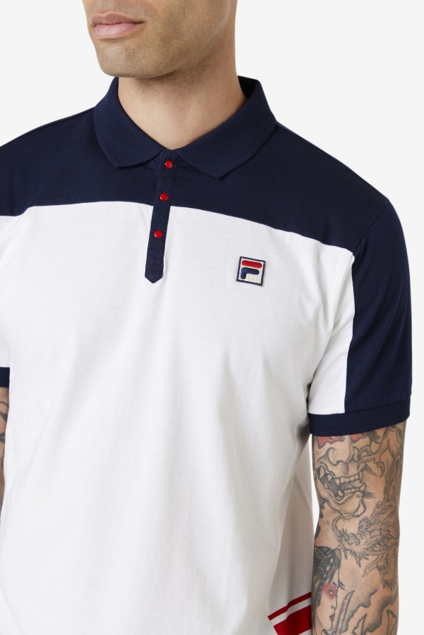 mivvi Polo Fila White/Navy/Red