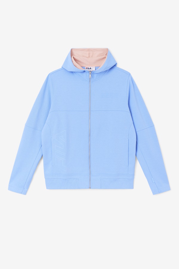 Fila Kayra Full Zip Hoodie Cornflower Blue/Coral Cloud