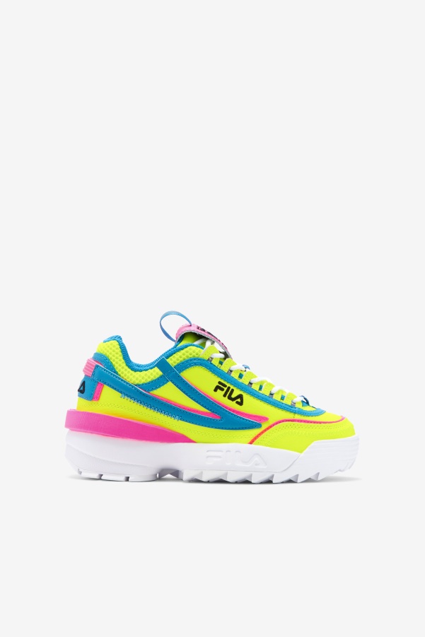 Yellow/Atomic Blue/Pink Little Kids' Disruptor 2 Exp Fila