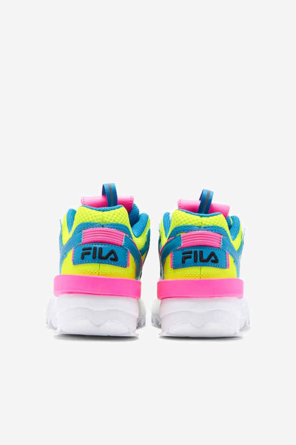 Yellow/Atomic Blue/Pink Little Kids' Disruptor 2 Exp Fila