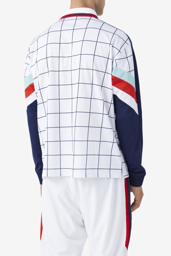 Fila Kay Goalie Jersey White/Canal Blue/Red