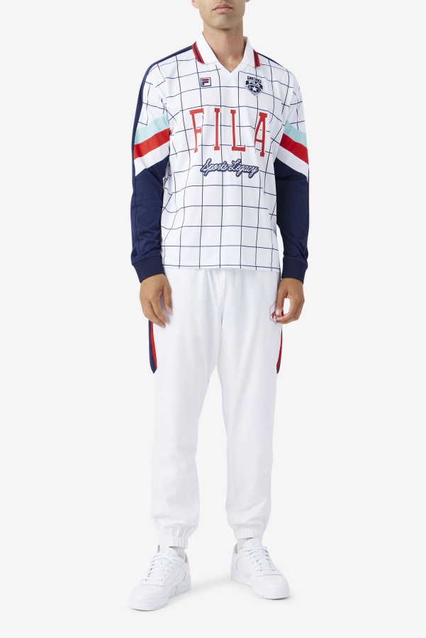 Fila Kay Goalie Jersey White/Canal Blue/Red