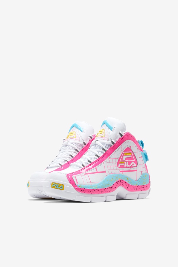 Little Kids' Grant Hill 2 Fila White/Pink/Bluefish