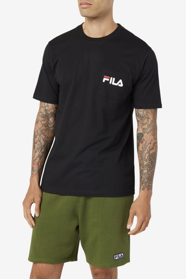 Fila Curtis Pocket Tee Black/White/June Bug