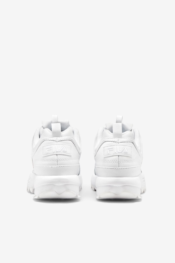 Triple White Fila Women's Disruptor 2 Premium
