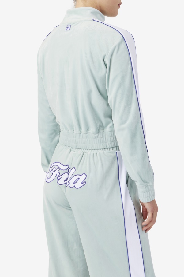 Ether/White/Blue Fila Valery Velour Jacket