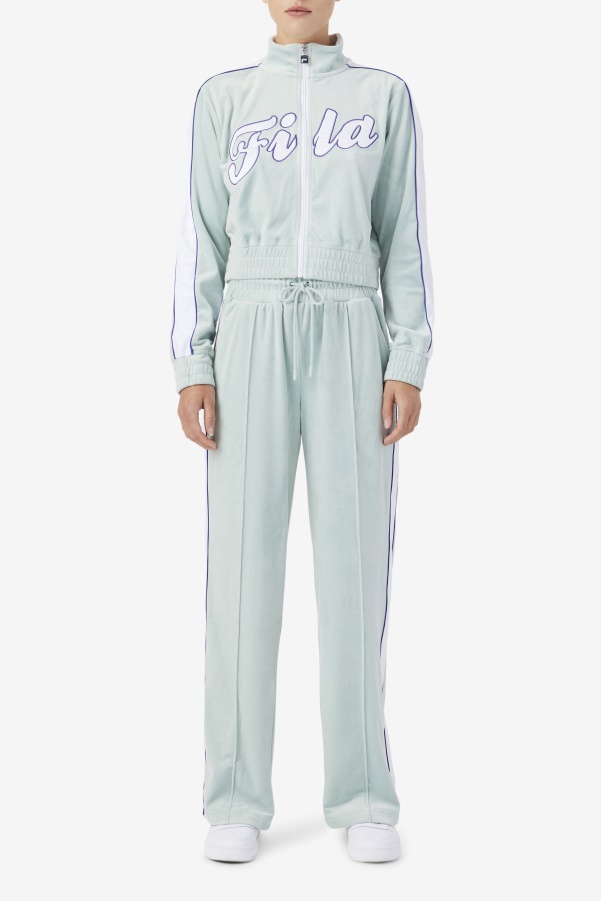 Ether/White/Blue Fila Valery Velour Jacket