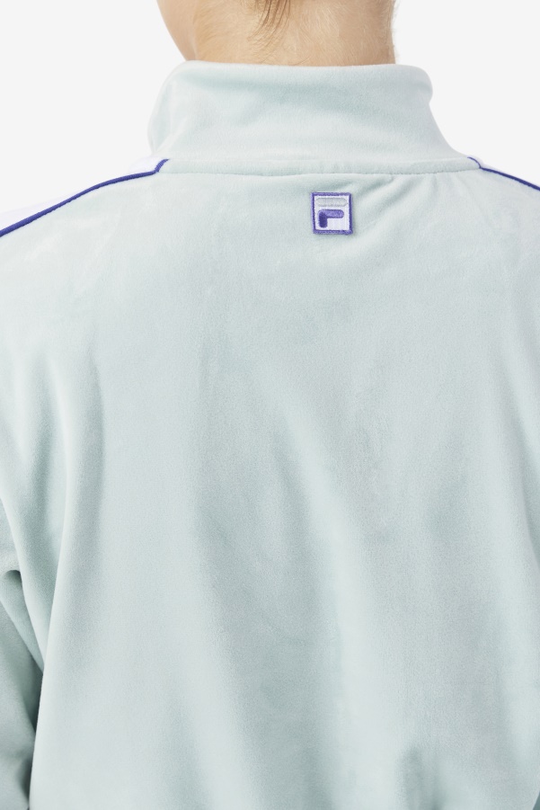 Ether/White/Blue Fila Valery Velour Jacket