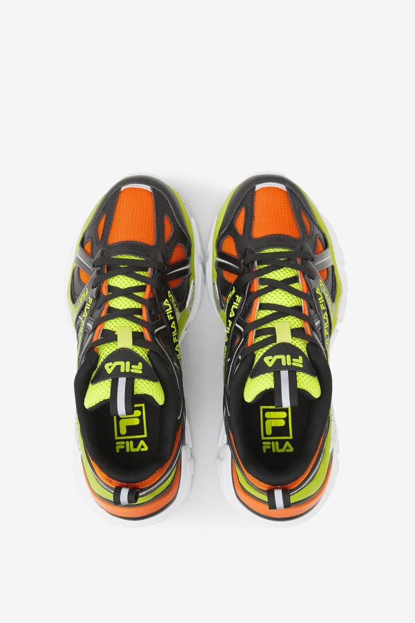 Little Kids' Electrove 2 Fila Black/Red Orange/Lime Punch