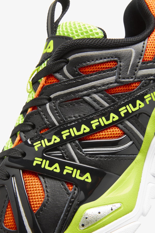 Little Kids' Electrove 2 Fila Black/Red Orange/Lime Punch