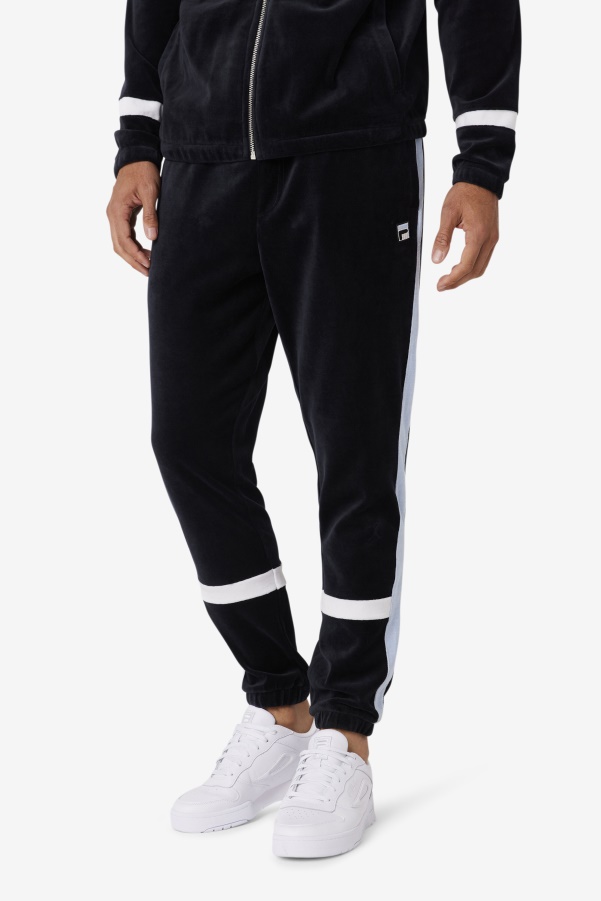 Ravid Velour Pant Fila Black/Skyway/White