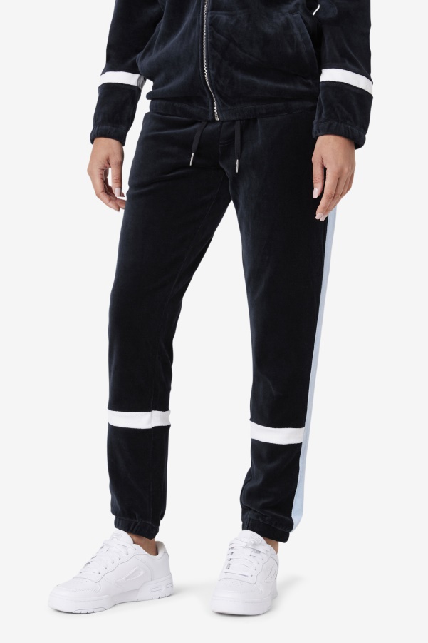 Ravid Velour Pant Fila Black/Skyway/White