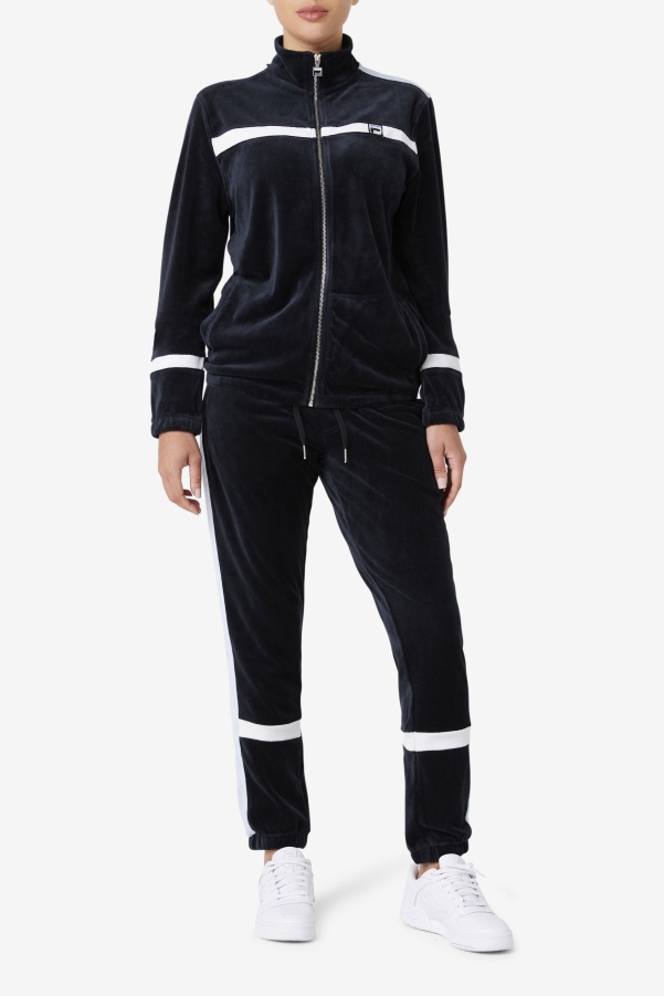 Ravid Velour Pant Fila Black/Skyway/White