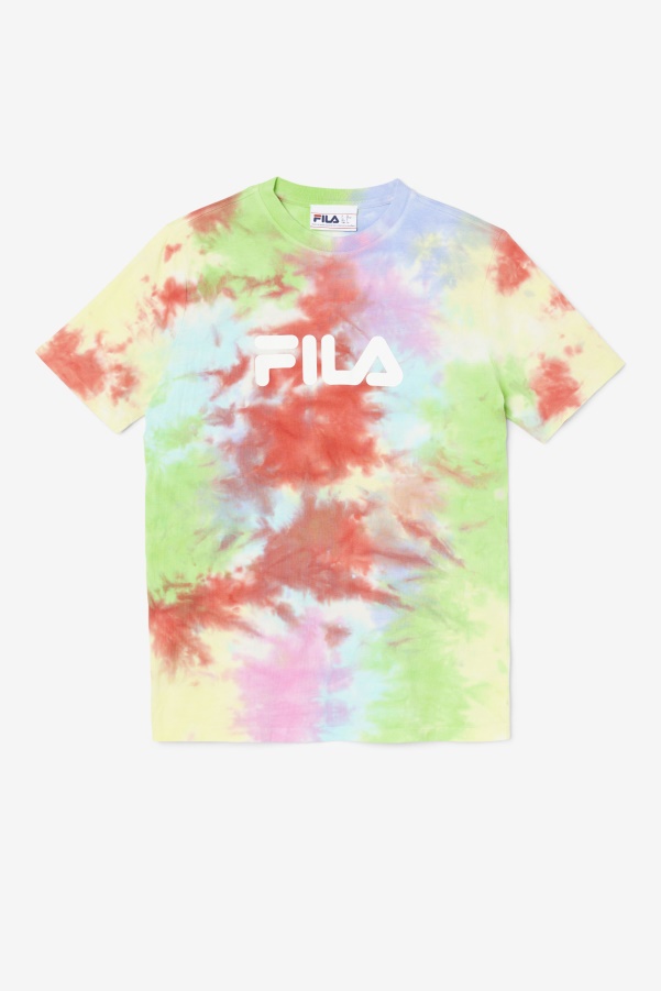 Fila Alivia Tie Dye Tee Green/White/Periwinkle/Red