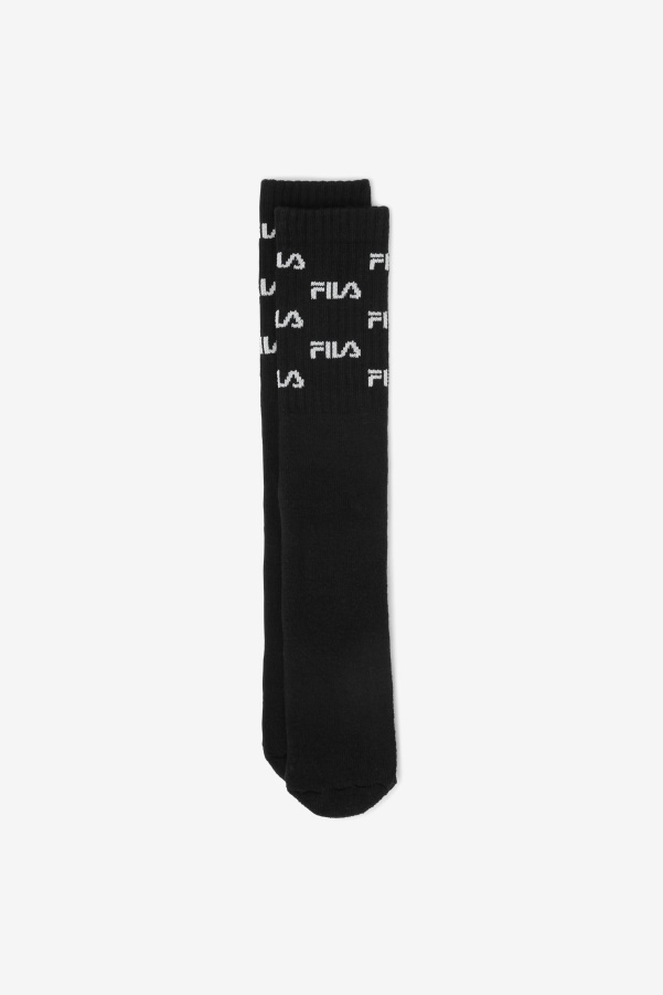 Fila Logo Knee High Sock Black
