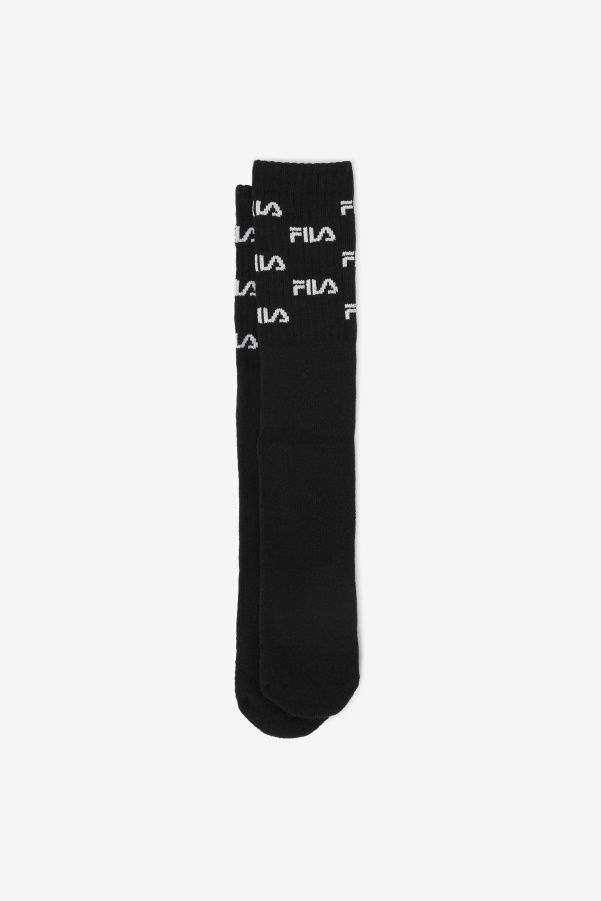 Fila Logo Knee High Sock Black