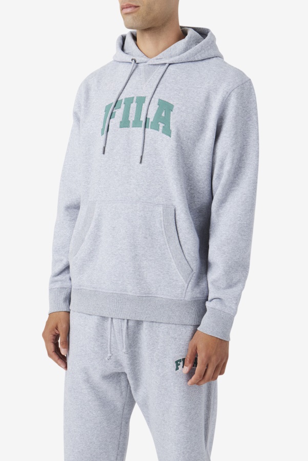 Light Grey Marl/Blue Spruce Fila Brook Hoodie
