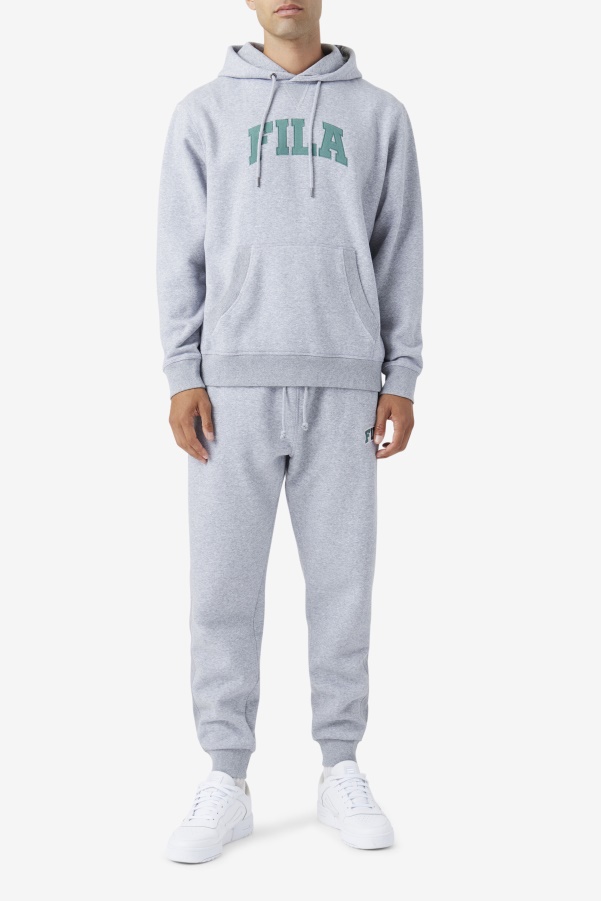 Light Grey Marl/Blue Spruce Fila Brook Hoodie