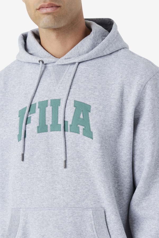 Light Grey Marl/Blue Spruce Fila Brook Hoodie