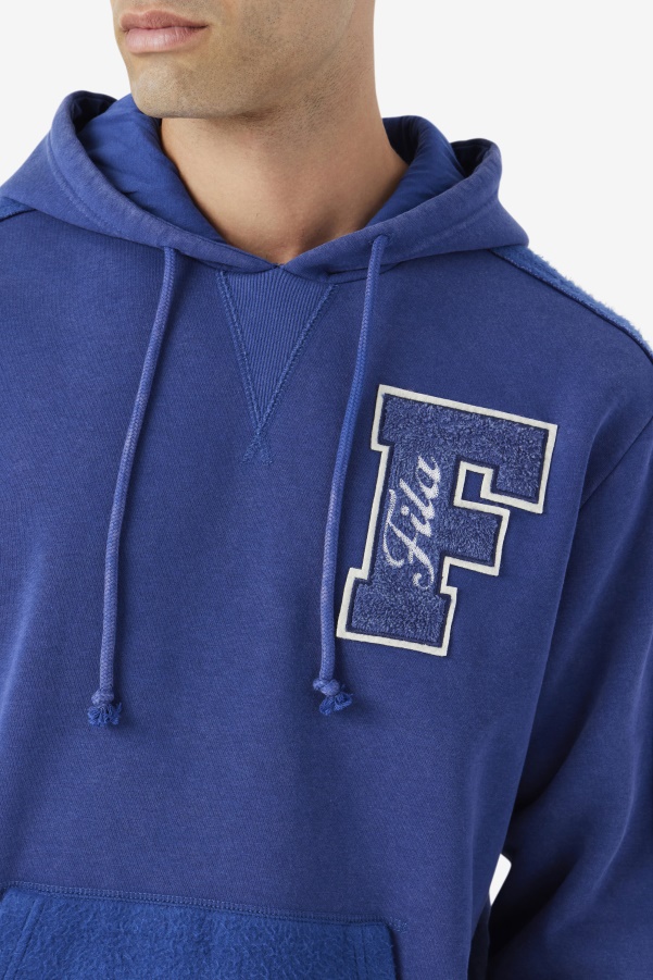 Bryson Vintage Wash Hoodie Fila Blue/Gardenia
