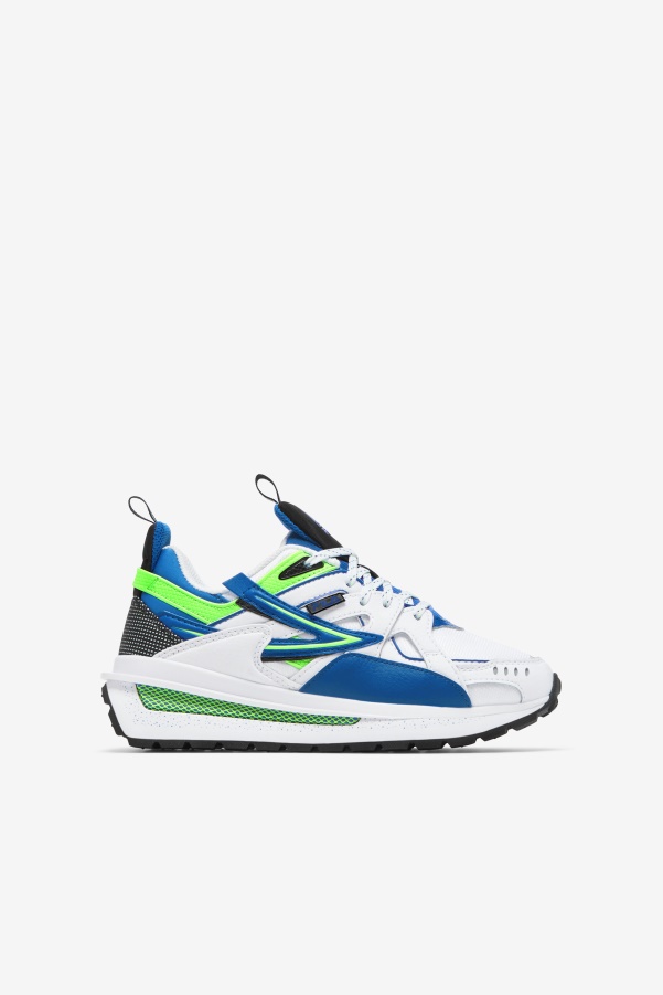 Little Kids' Sandenal Fila White/Blue/Green