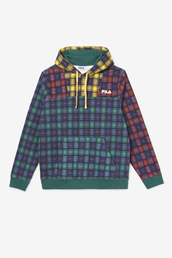 June Bug/Rhubarb/Navy Dorm Plaid Hoodie Fila