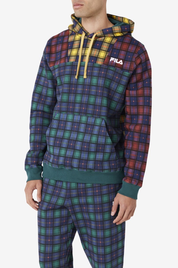June Bug/Rhubarb/Navy Dorm Plaid Hoodie Fila
