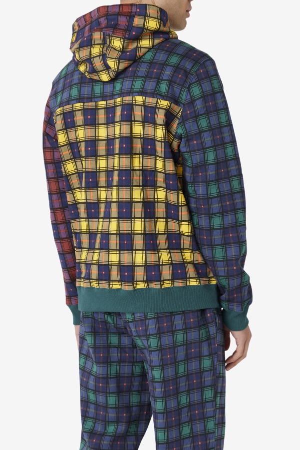 June Bug/Rhubarb/Navy Dorm Plaid Hoodie Fila