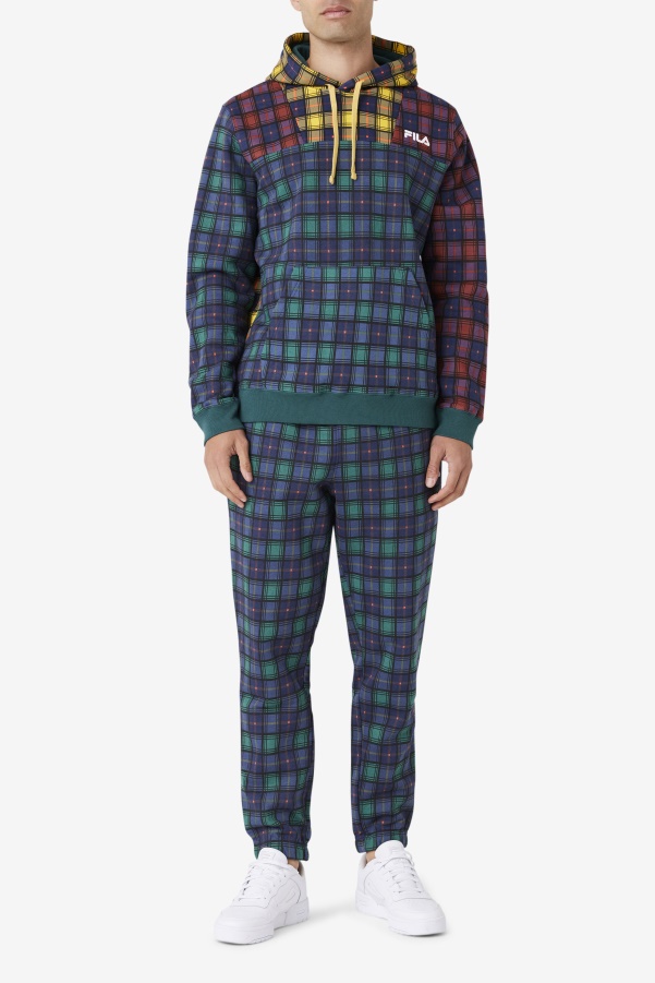 June Bug/Rhubarb/Navy Dorm Plaid Hoodie Fila