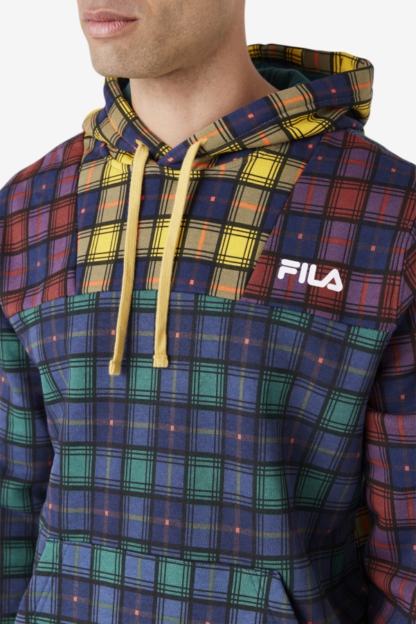 June Bug/Rhubarb/Navy Dorm Plaid Hoodie Fila
