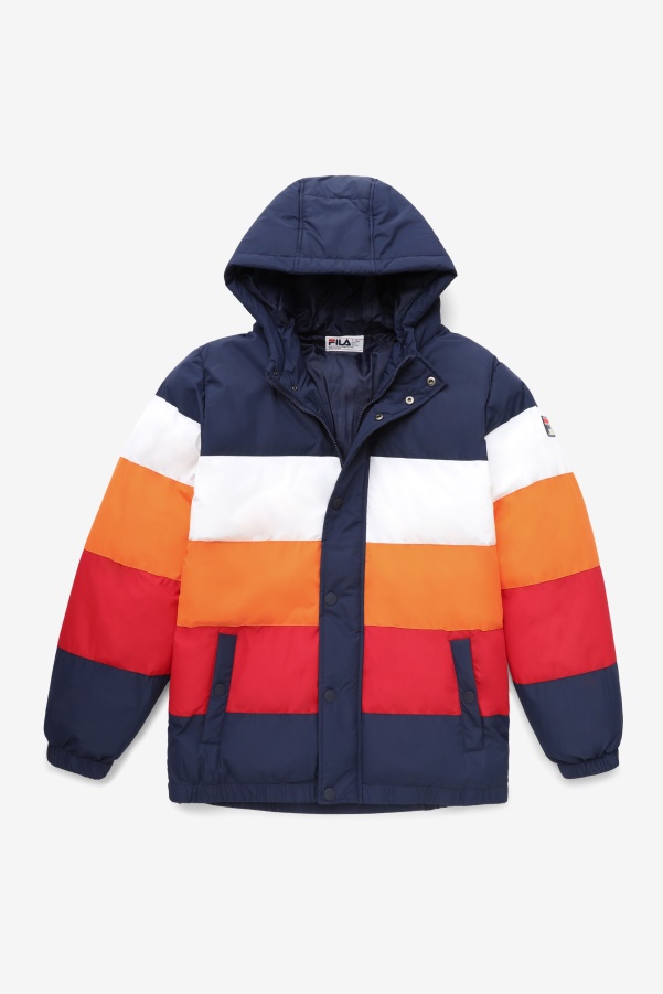 giovanni puffa jacket Fila Peacoat/White/Sun Orange/Red