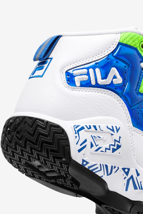 Fila White/Blue/Green Big Kids' Mb Night Walk