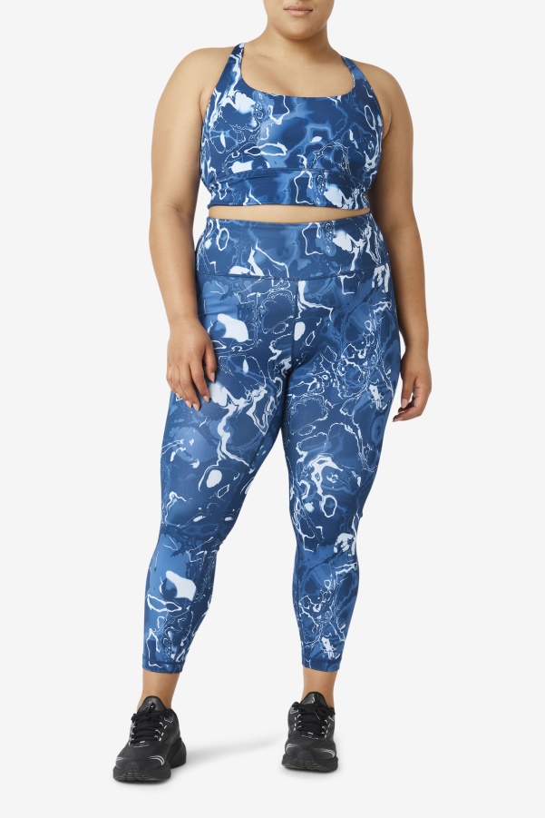 Forza Sleek 7/8 Leggings Navy Marble Fila