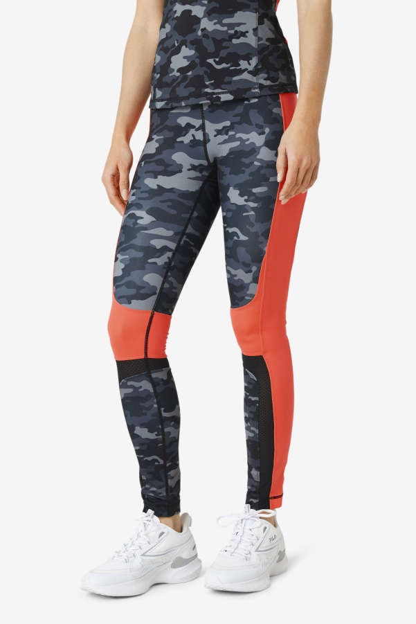Forza Color Blocked Legging Fila Dark Camo/Coral/Black
