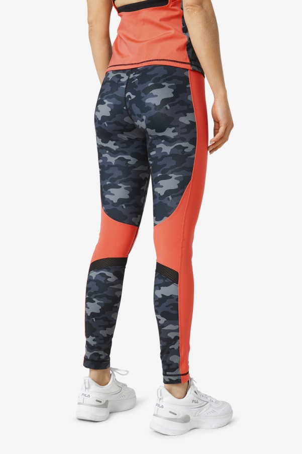 Forza Color Blocked Legging Fila Dark Camo/Coral/Black