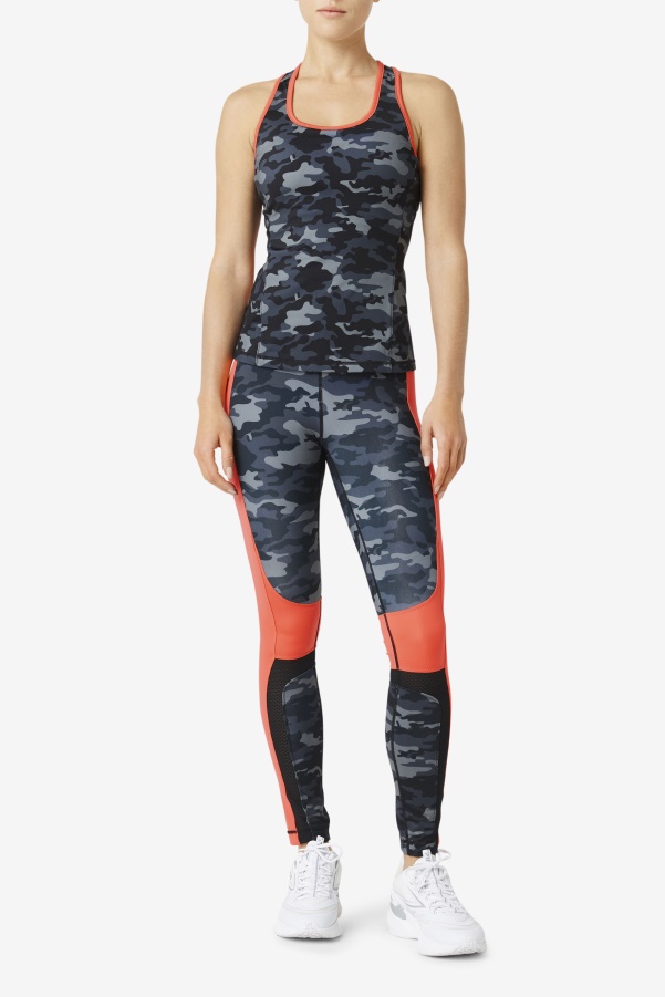 Forza Color Blocked Legging Fila Dark Camo/Coral/Black
