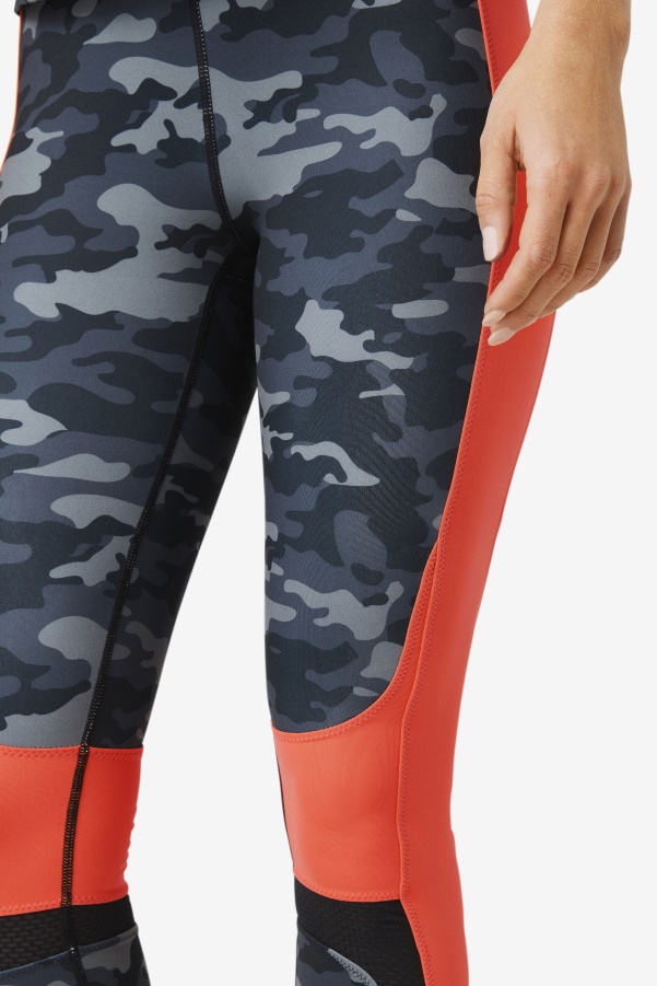 Forza Color Blocked Legging Fila Dark Camo/Coral/Black