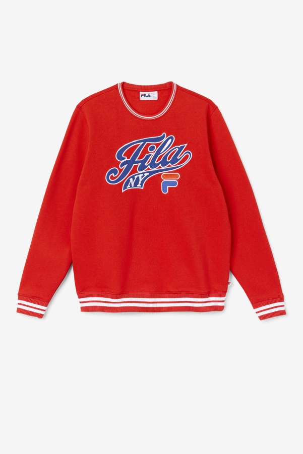 Fiery Red/Blue/White Taylor Crewneck Sweatshirt Fila