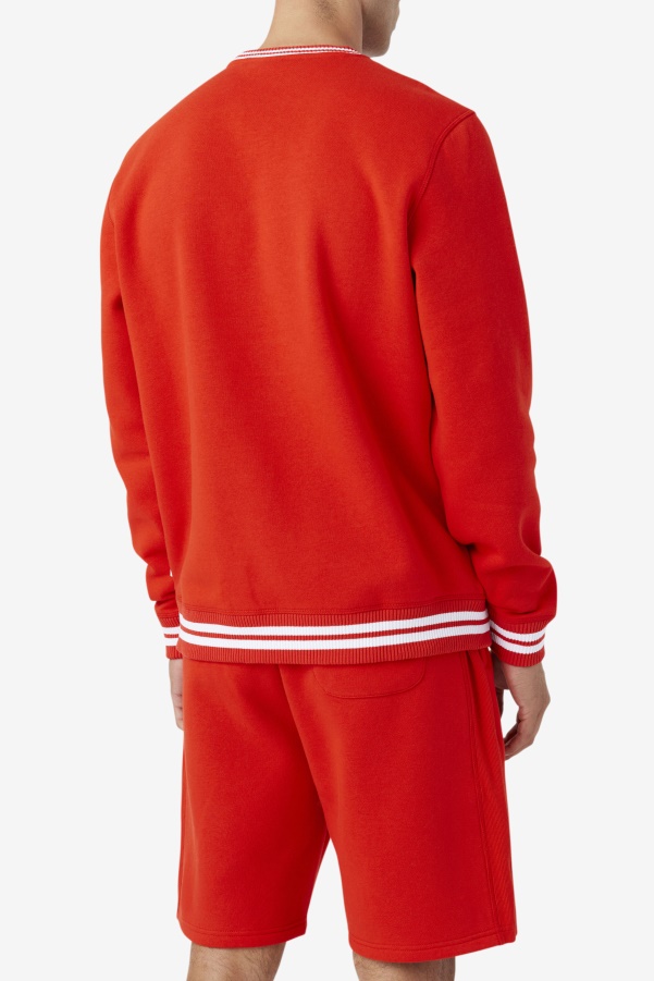 Fiery Red/Blue/White Taylor Crewneck Sweatshirt Fila