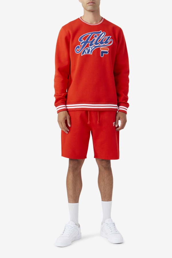 Fiery Red/Blue/White Taylor Crewneck Sweatshirt Fila