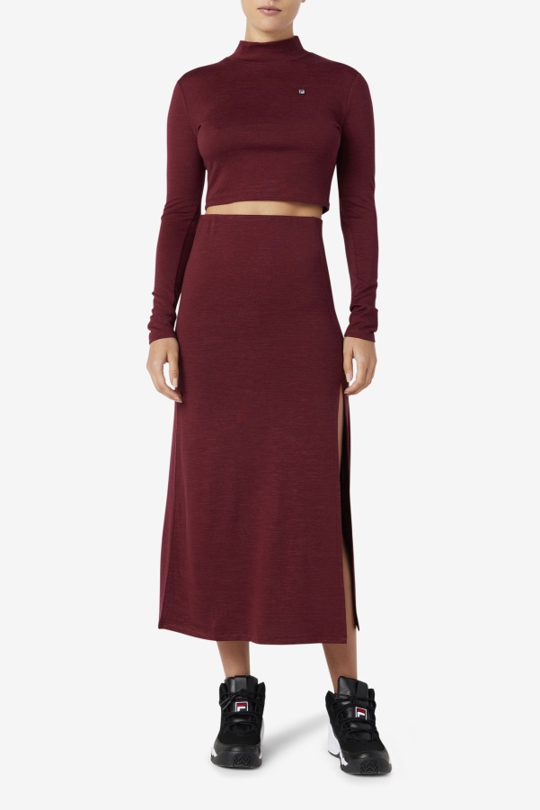 Fila Tawny Port Luise Turtleneck Top