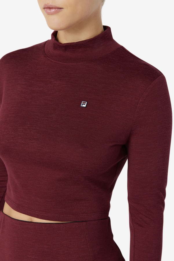 Fila Tawny Port Luise Turtleneck Top