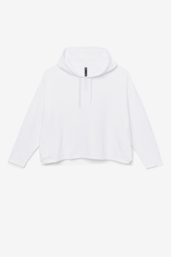Fila Fi-Lux Cropped Hoodie White