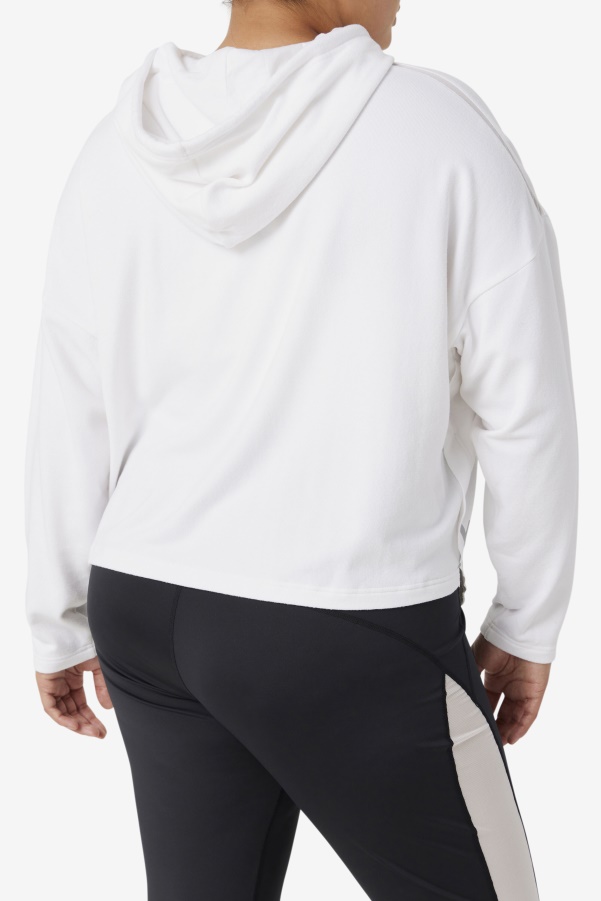 Fila Fi-Lux Cropped Hoodie White