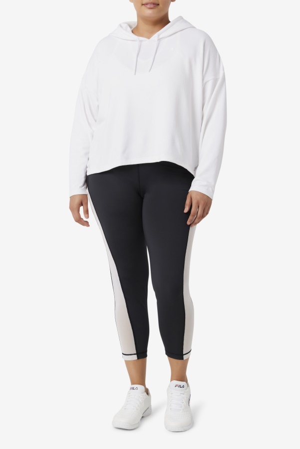 Fila Fi-Lux Cropped Hoodie White
