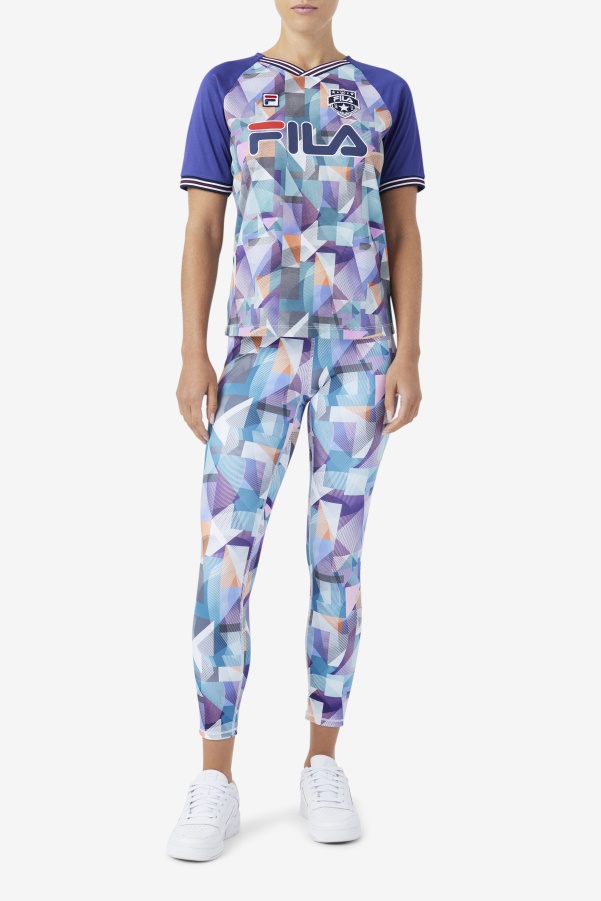 Keyla 7/8 Tight Geoprint/Blue Fila
